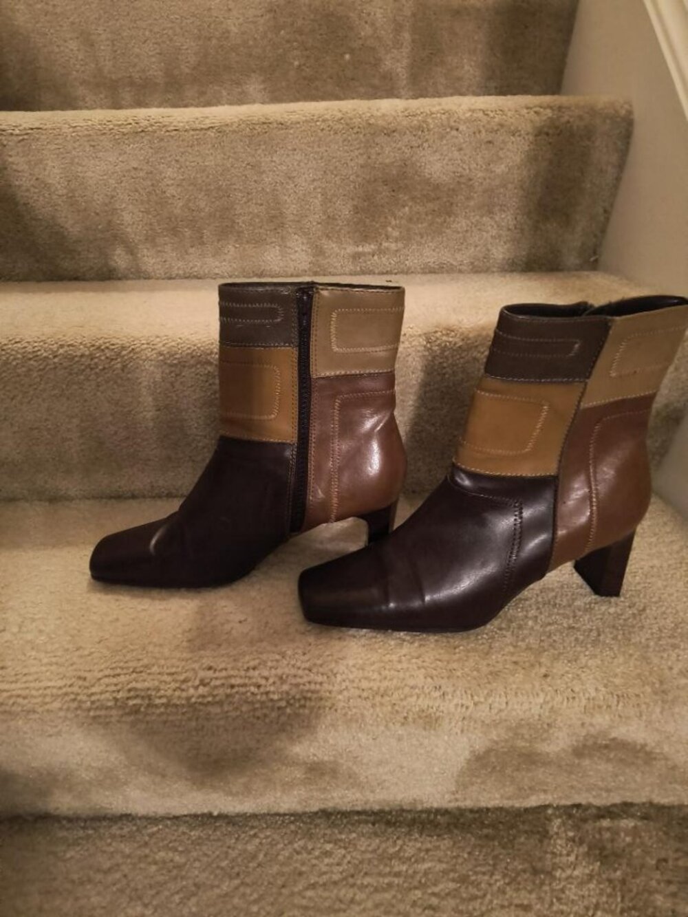 Predictions Brown Leather Boots Size 11